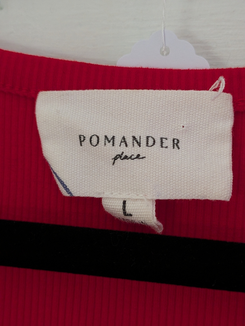 Tuckernuck Pomander Place Red Ruffle Sleeve Blouse Size L Lightweight Dressy Top - Picture 3 of 5